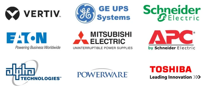 UPS system rental brands and logos